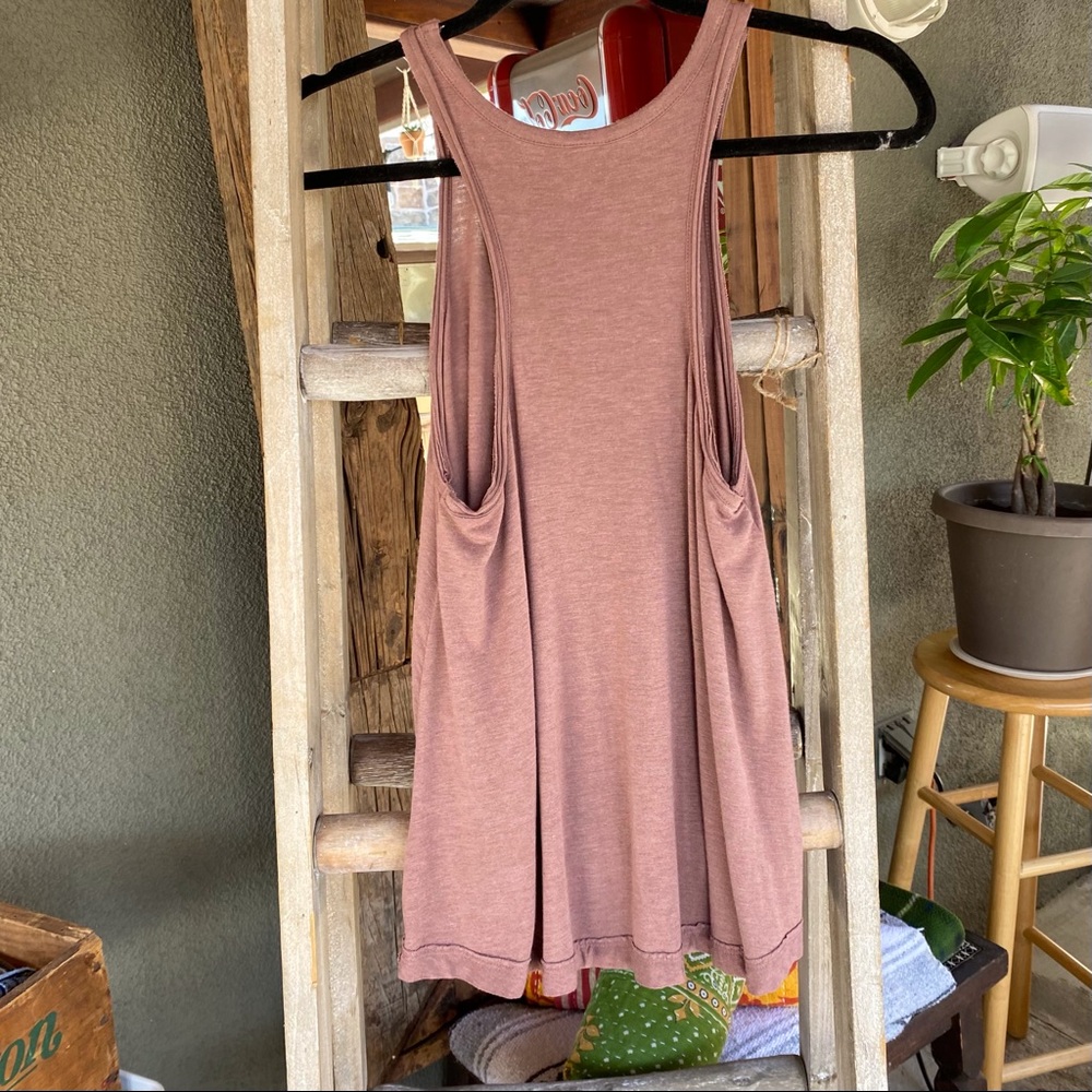 ✨DUSTY ROSE RELAXED SWING TUNIC TANK TOP XS - Picture 2 of 7